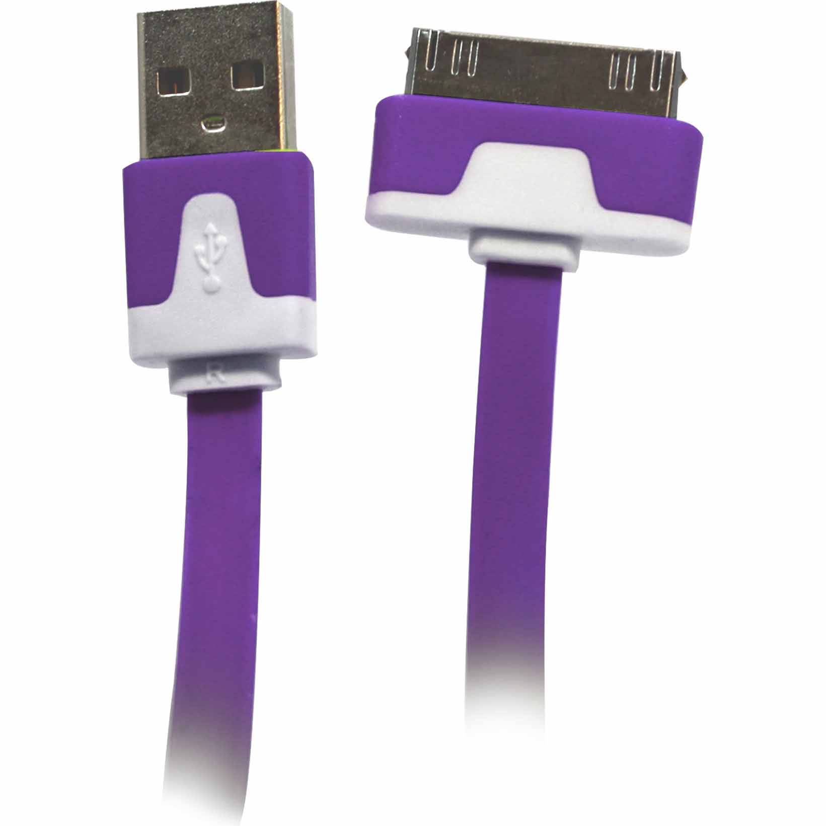 Wireless Gear 30-Pin Flat USB Cable for Apple Products - Purple Wireless Gear 30-Pin Flat USB Cable for Apple Products - Purple