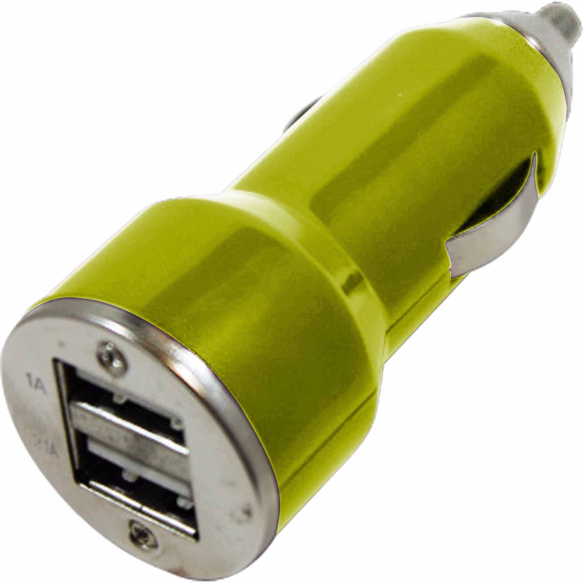 Wireless Gear BL1444 3.1-Amp Dual Mini USB Car Charger - Green Wireless Gear BL1444 3.1-Amp Dual Mini USB Car Charger - Green