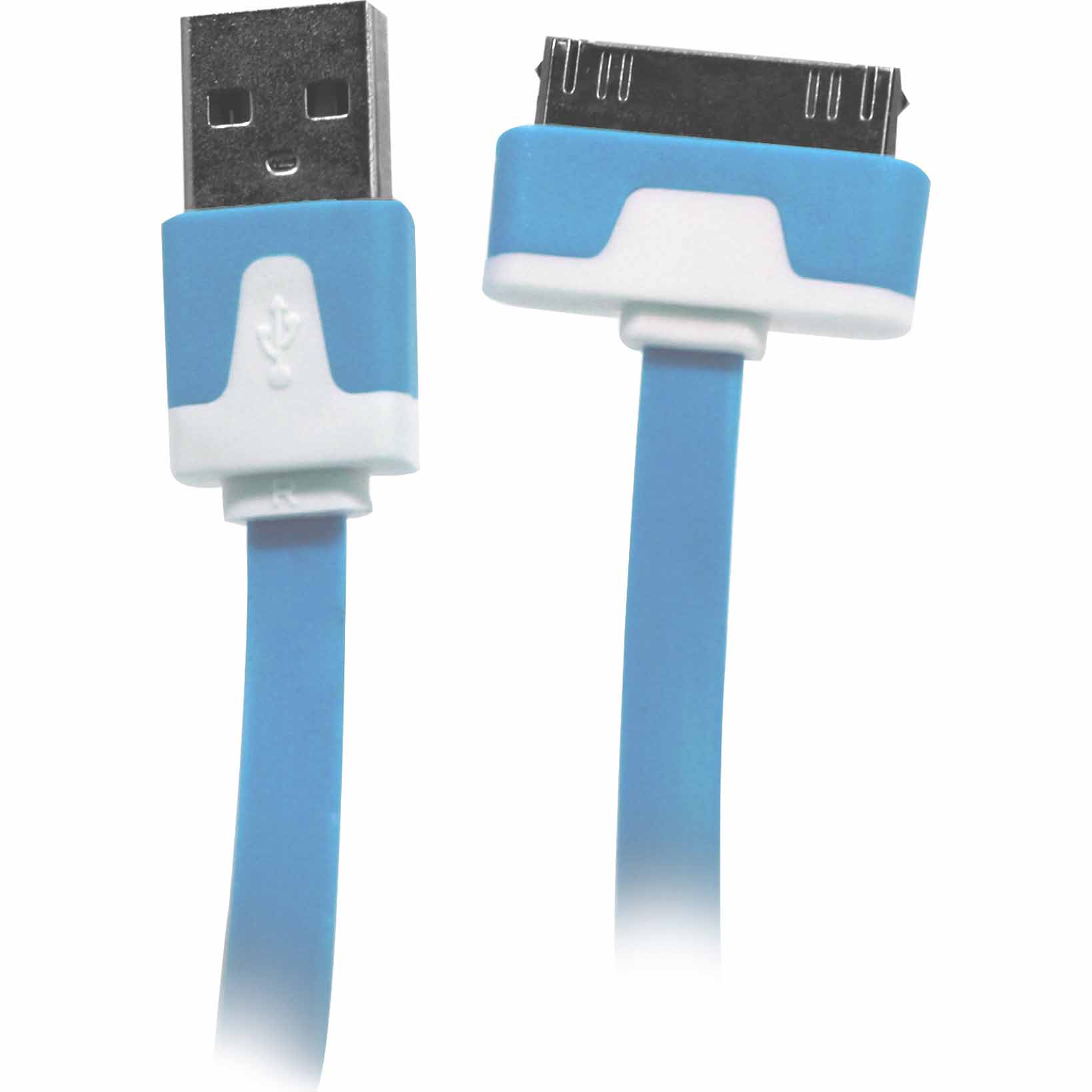 Wireless Gear 30-Pin Flat USB Cable for Apple Products - Blue Wireless Gear 30-Pin Flat USB Cable for Apple Products - Blue