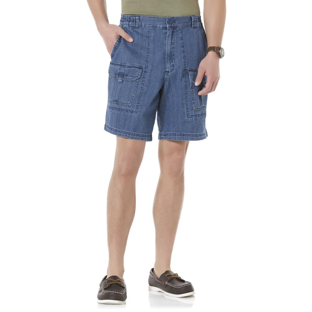 Basic Editions Men's Denim Cargo Shorts