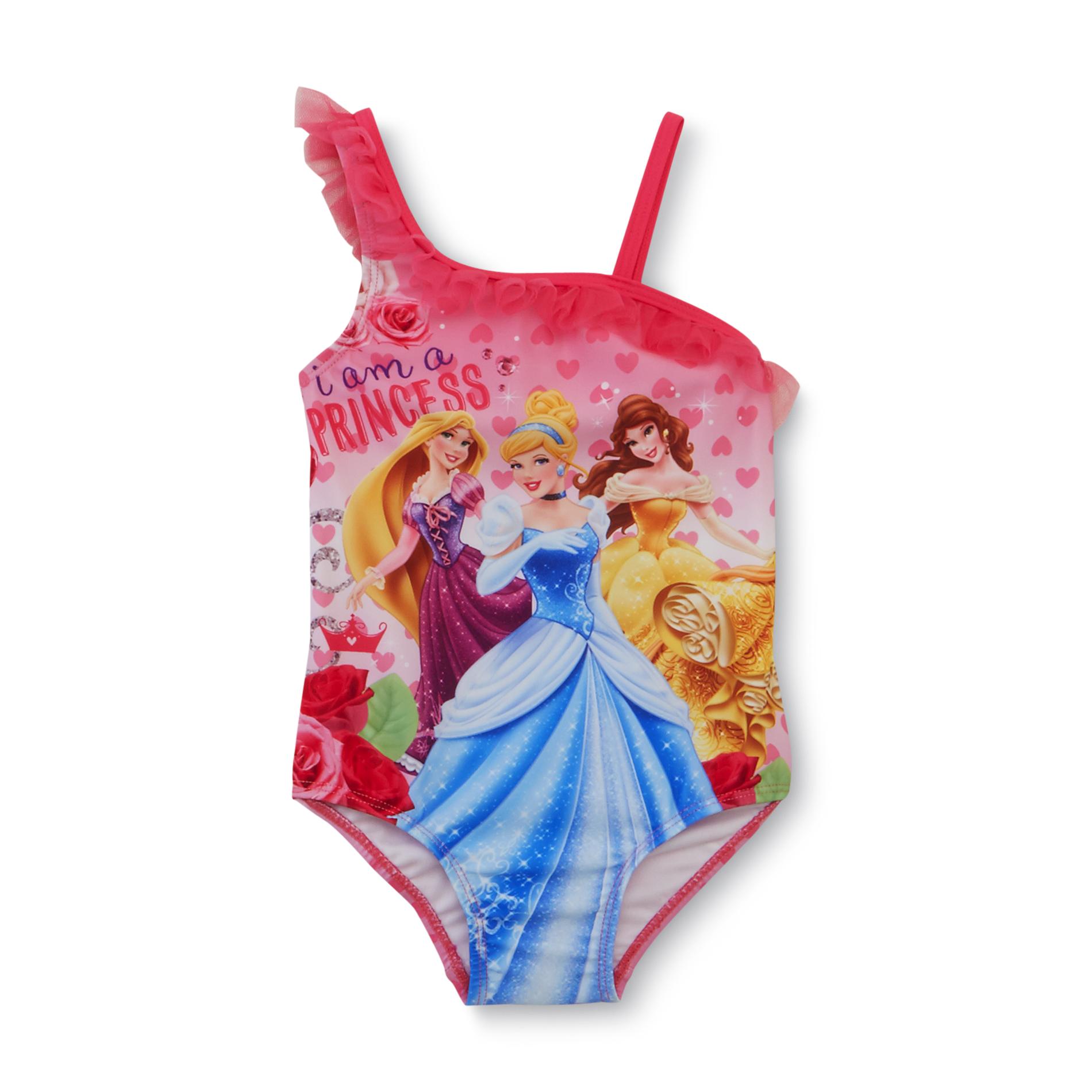 Disney Princess Toddler Girl's One-Shoulder Swimsuit