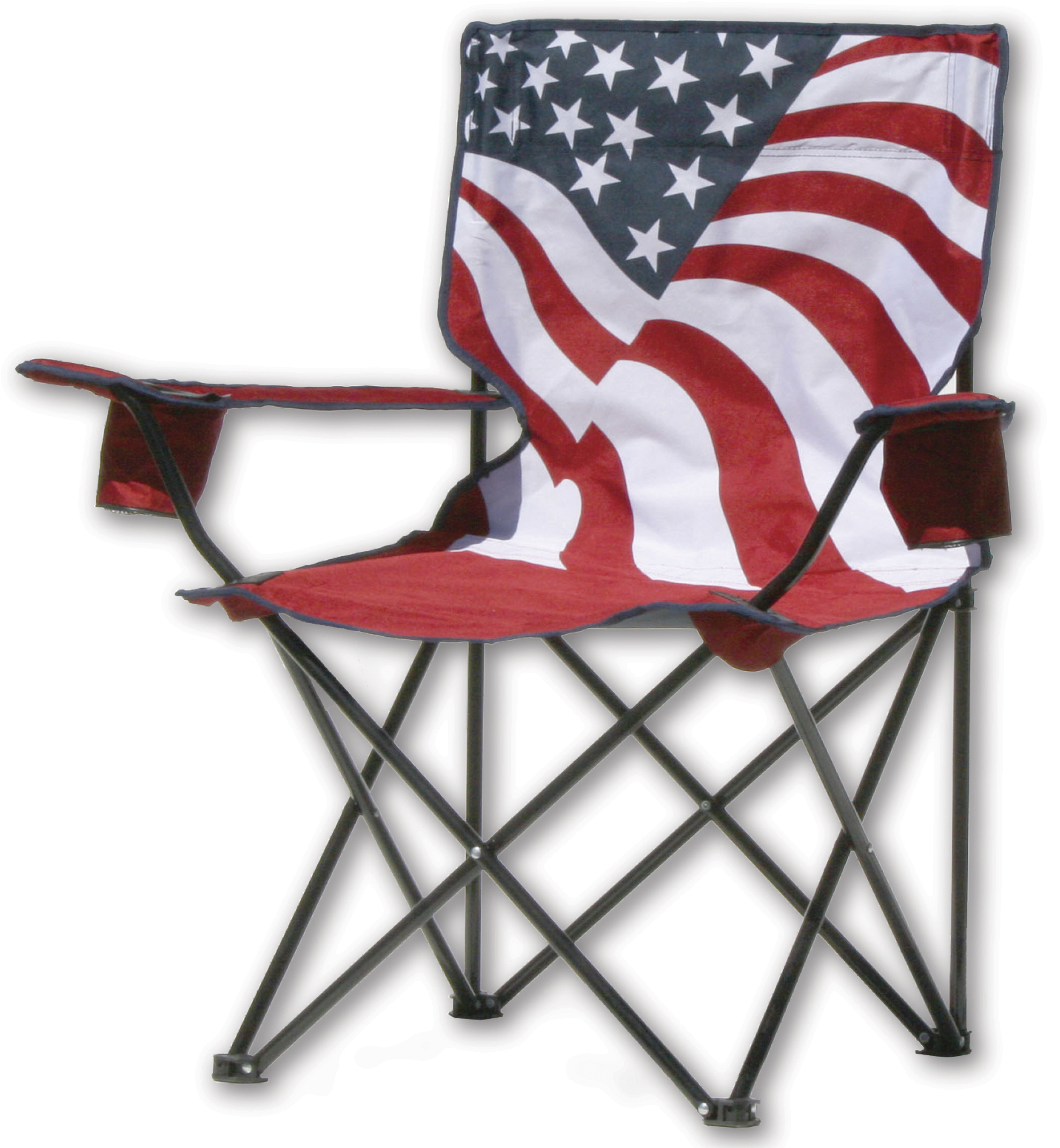 Quik Chair Folding Quad Chair - American Flag Pattern