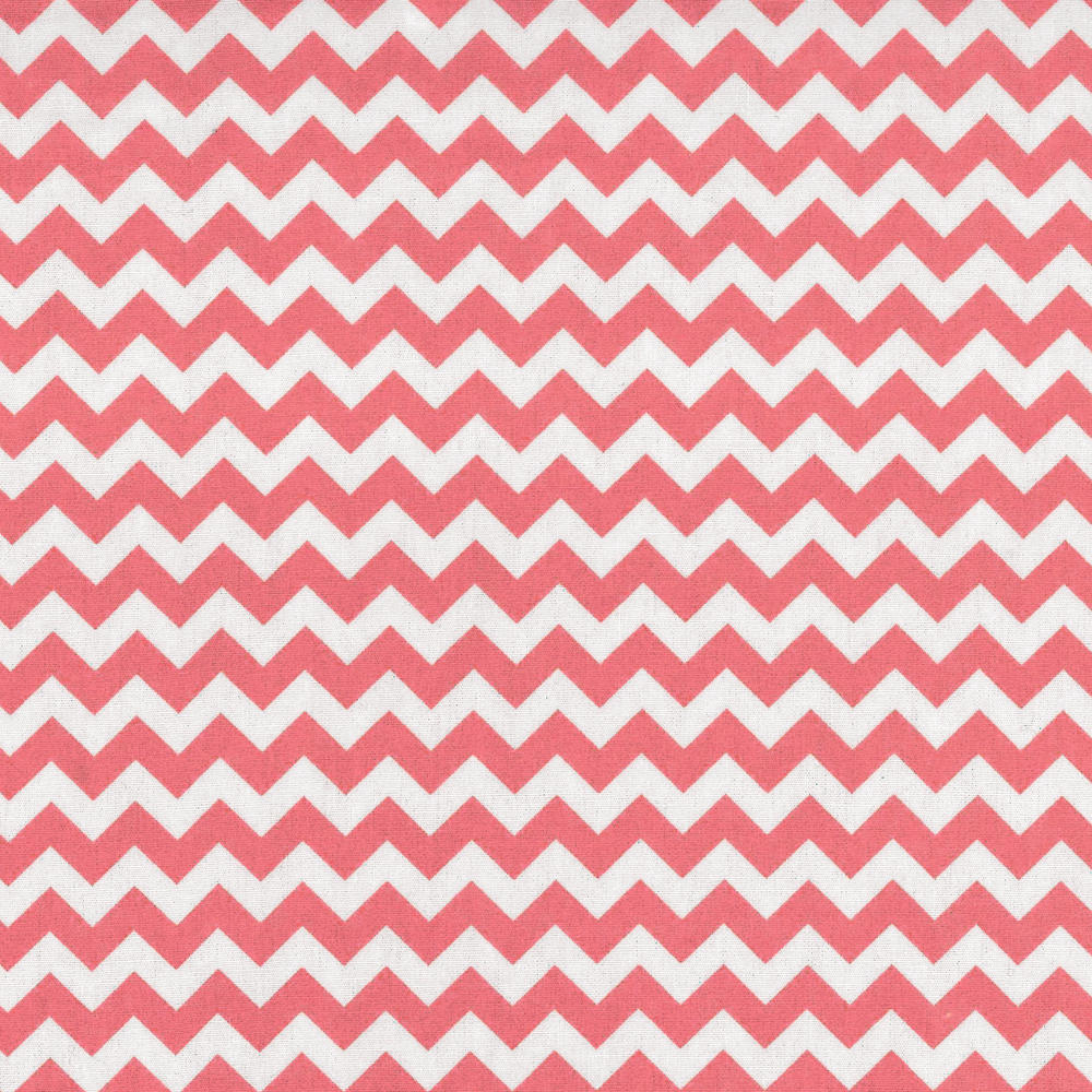 Trend Lab Changing Pad Cover - Coral Pink And White Chevron