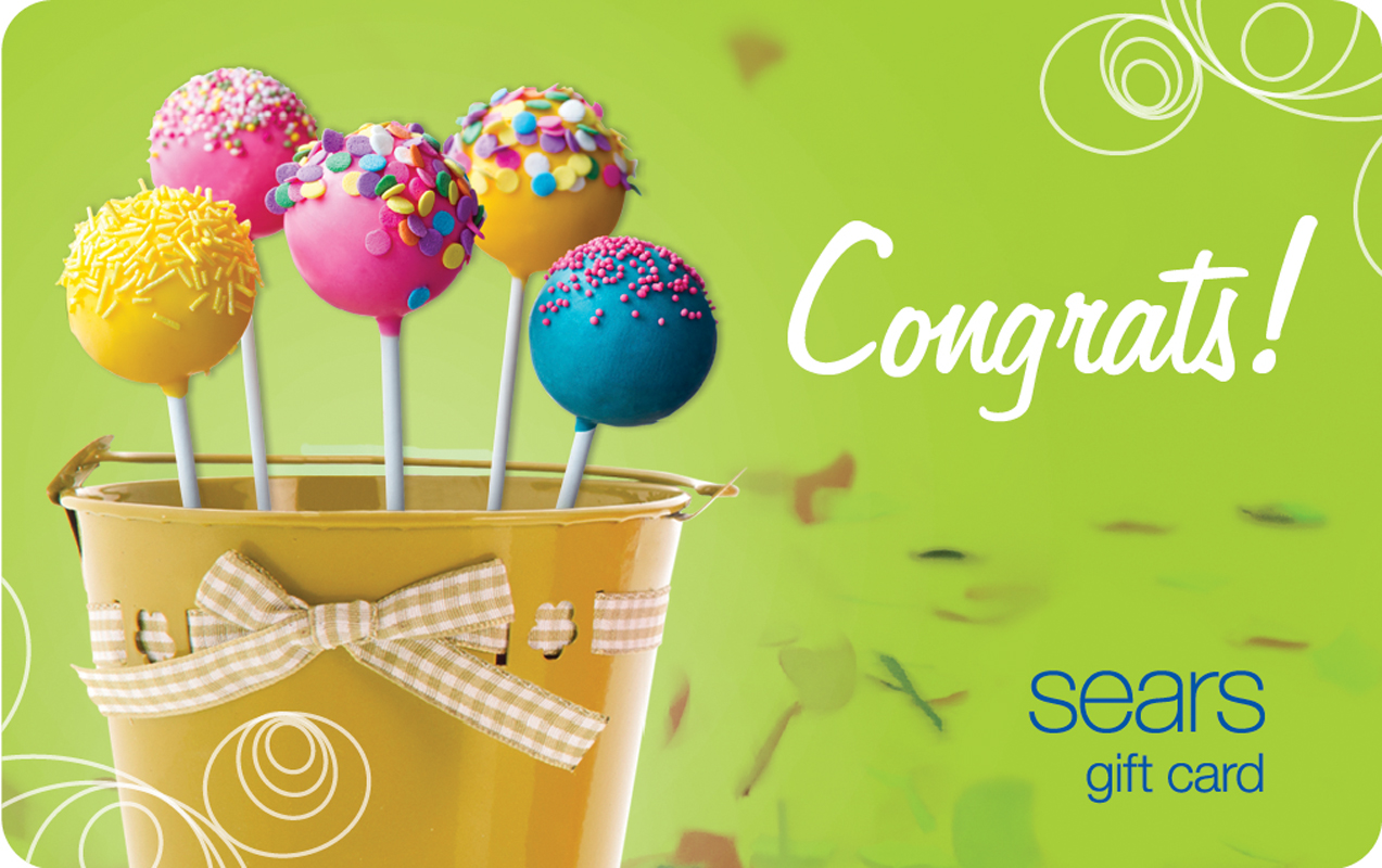 Sears Congrats Cake Pops eGift Card