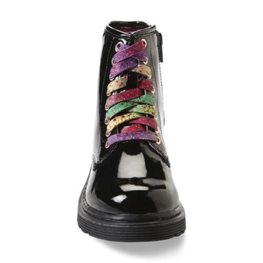 Skechers Girl's Forevermore Black Combat Boot
