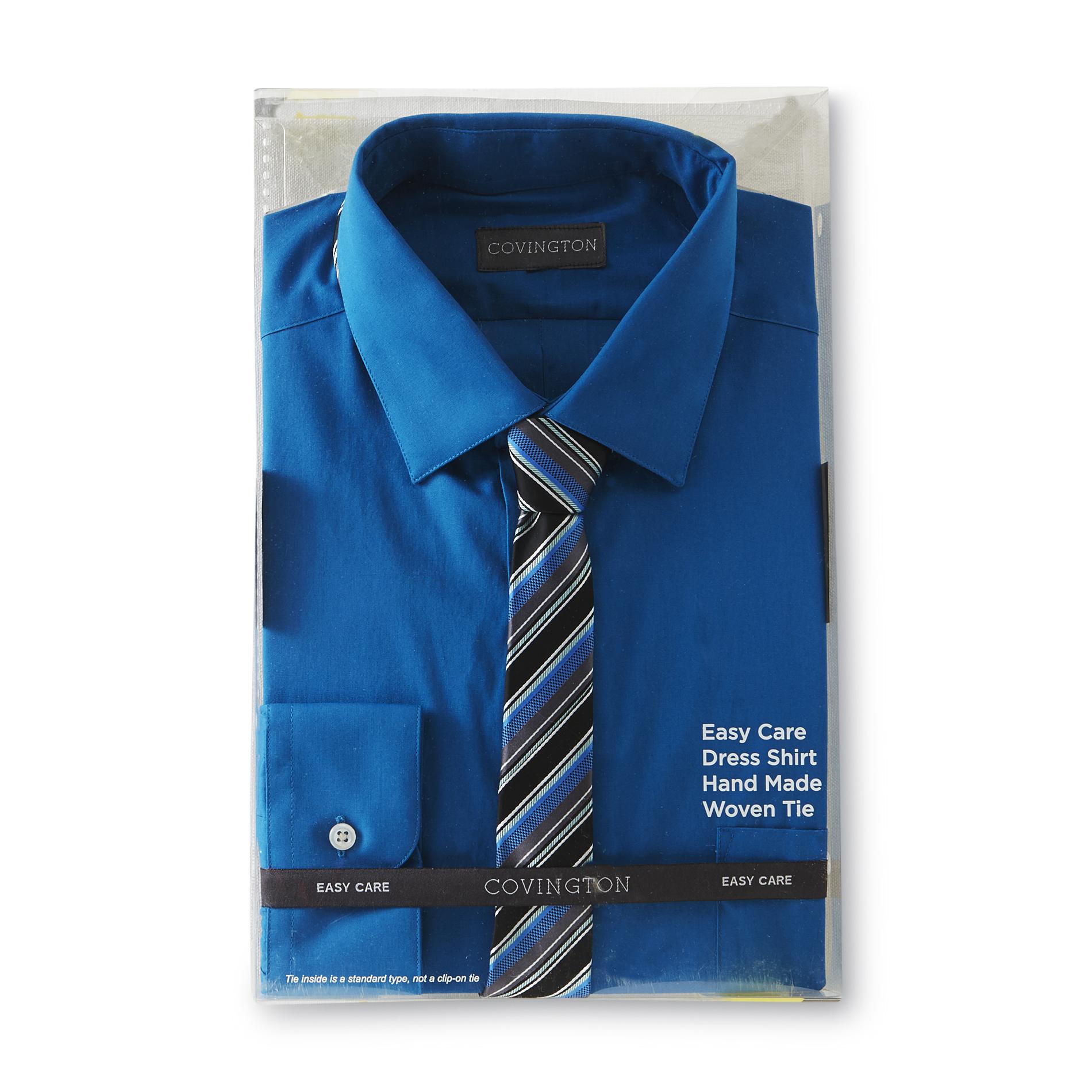 Covington Men's Easy Care Dress Shirt & Necktie