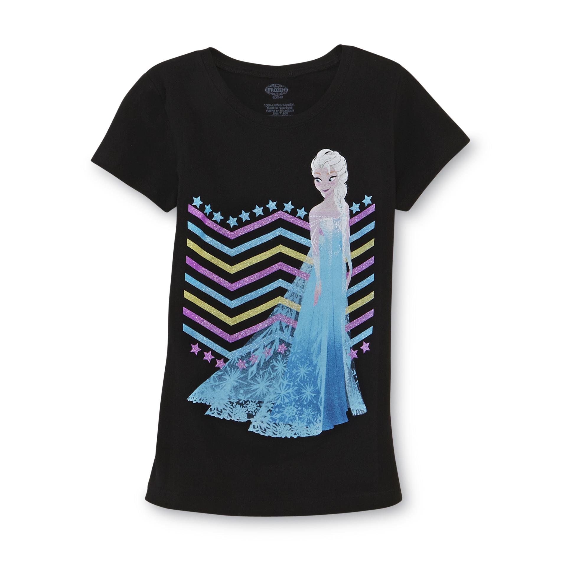 Disney Frozen Girl's Graphic T-Shirt - Stars & Stripes