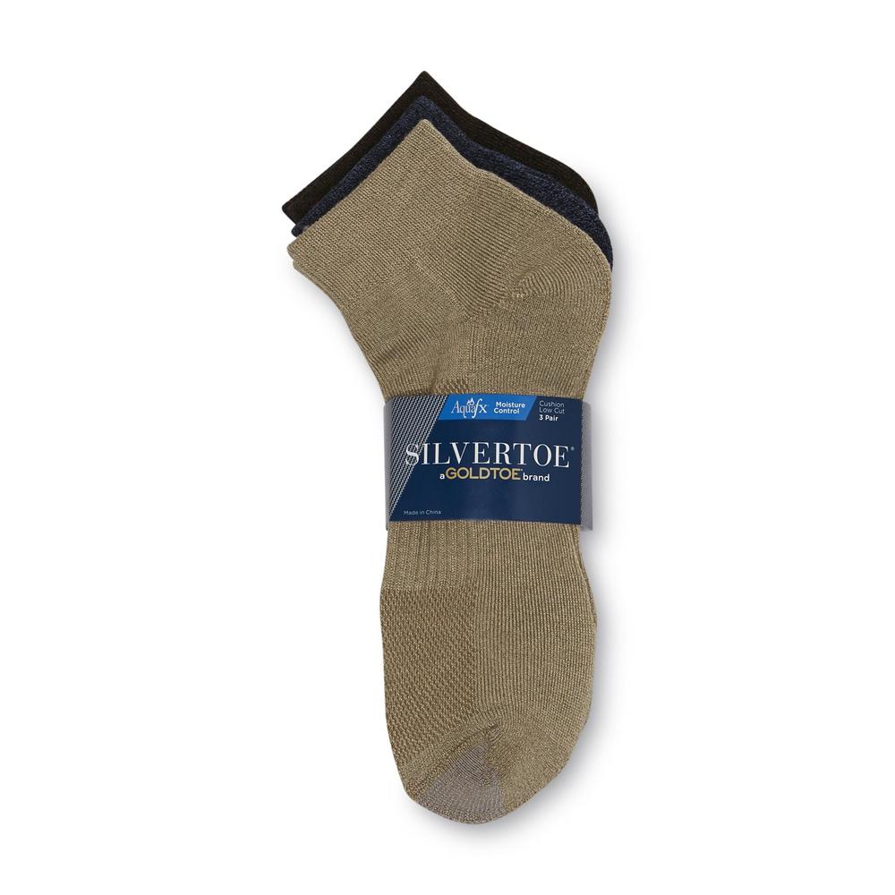 Silvertoe Men's 3-Pairs Low Cut Socks