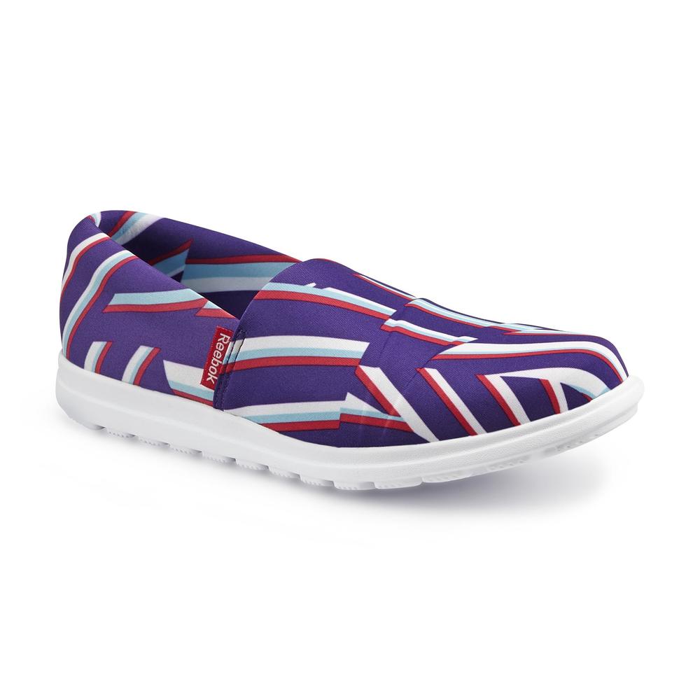 Reebok Women's Skyscape Harmony Purple/Striped Slip-On Shoe
