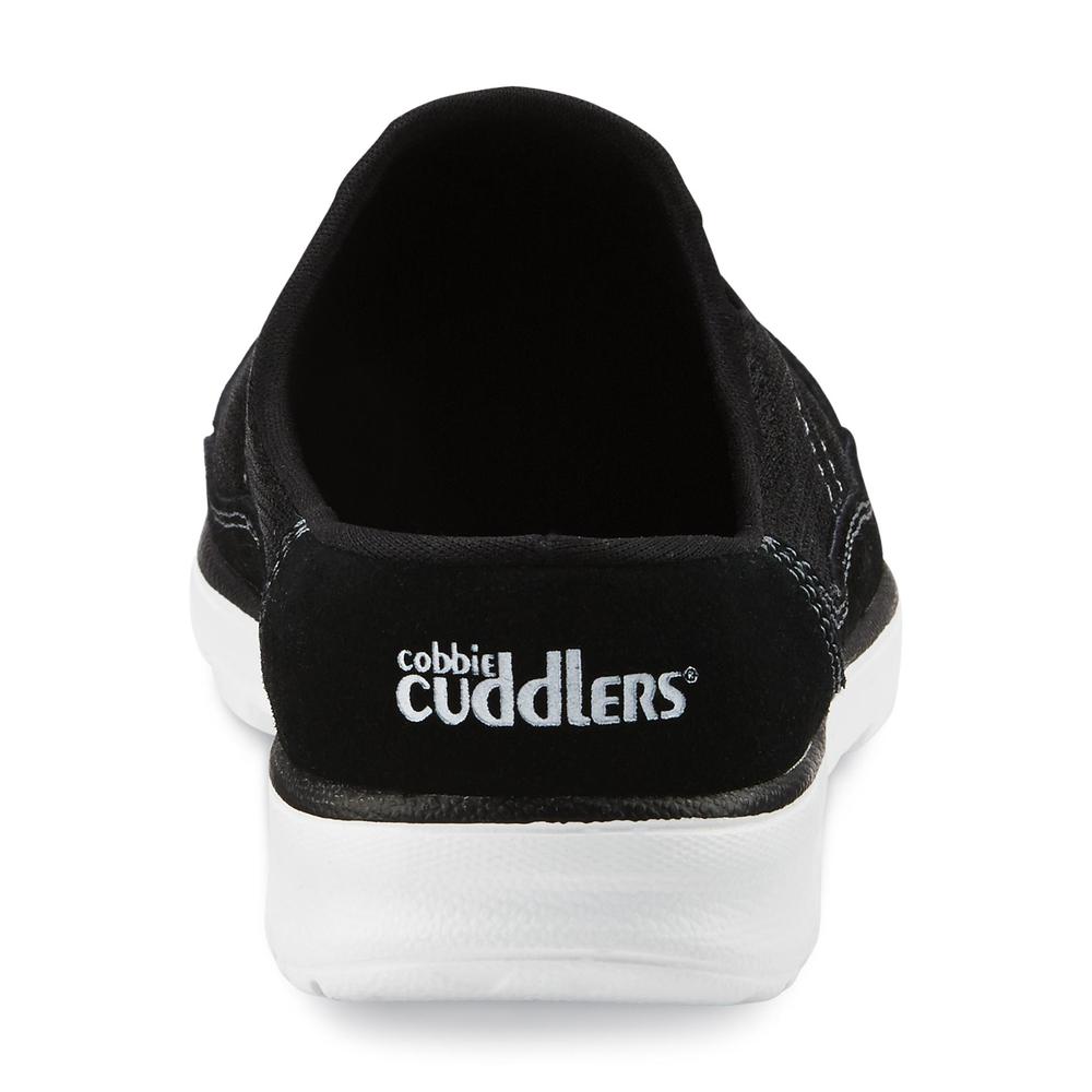 Cobbie Cuddlers Women's Stanley Black/White Closed Clog Sneaker - Wide Width