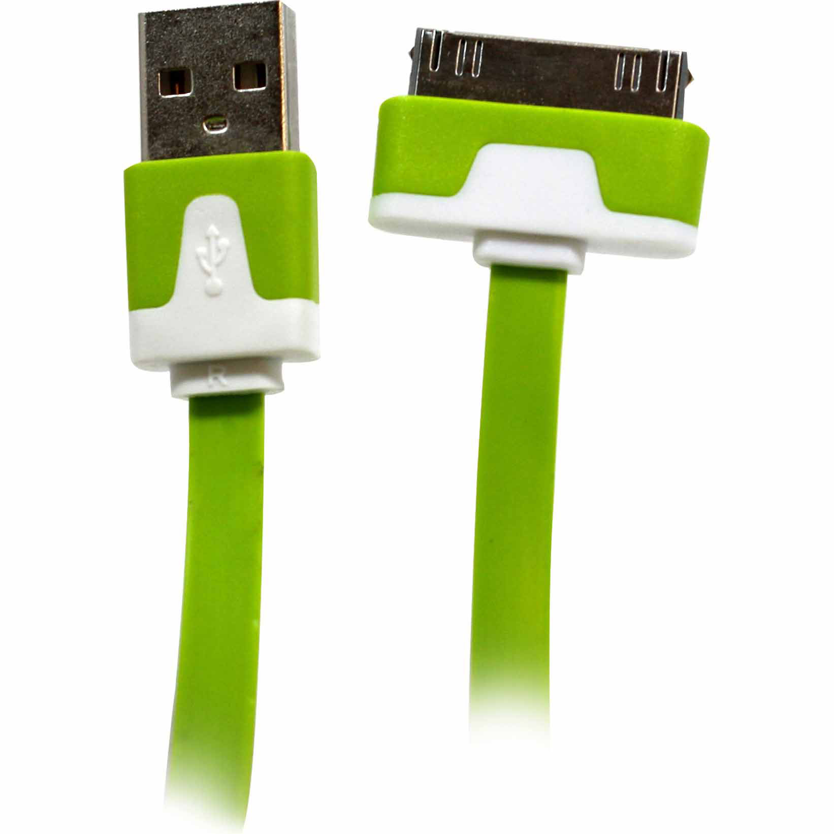 Wireless Gear 30-Pin Flat USB Cable for Apple Products - Green Wireless Gear 30-Pin Flat USB Cable for Apple Products - Green