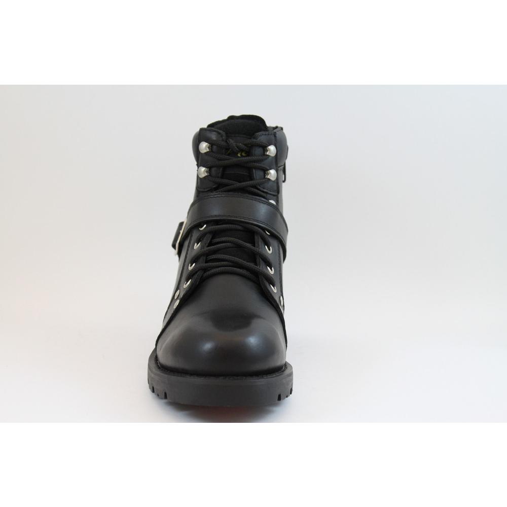 AdTec Men's 6" Zipper Motocycle Boots - Black