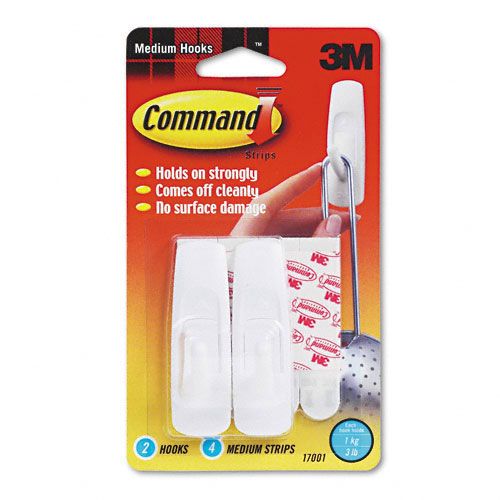 3M MMM17001 Removable Utility Hooks with Command Adhesive