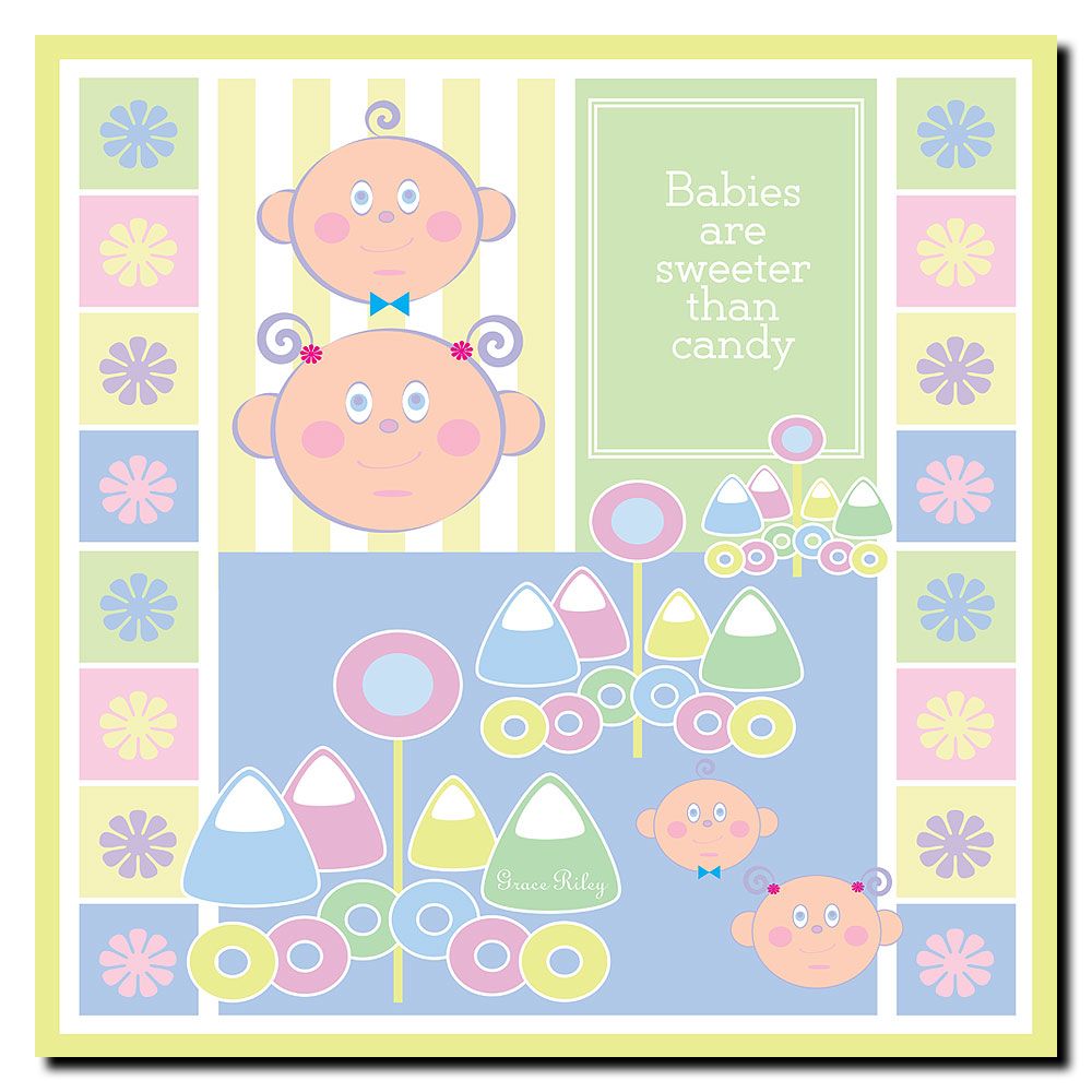 Trademark Global Grace Riley 'Babies are Sweeter than Candy' Canvas Art