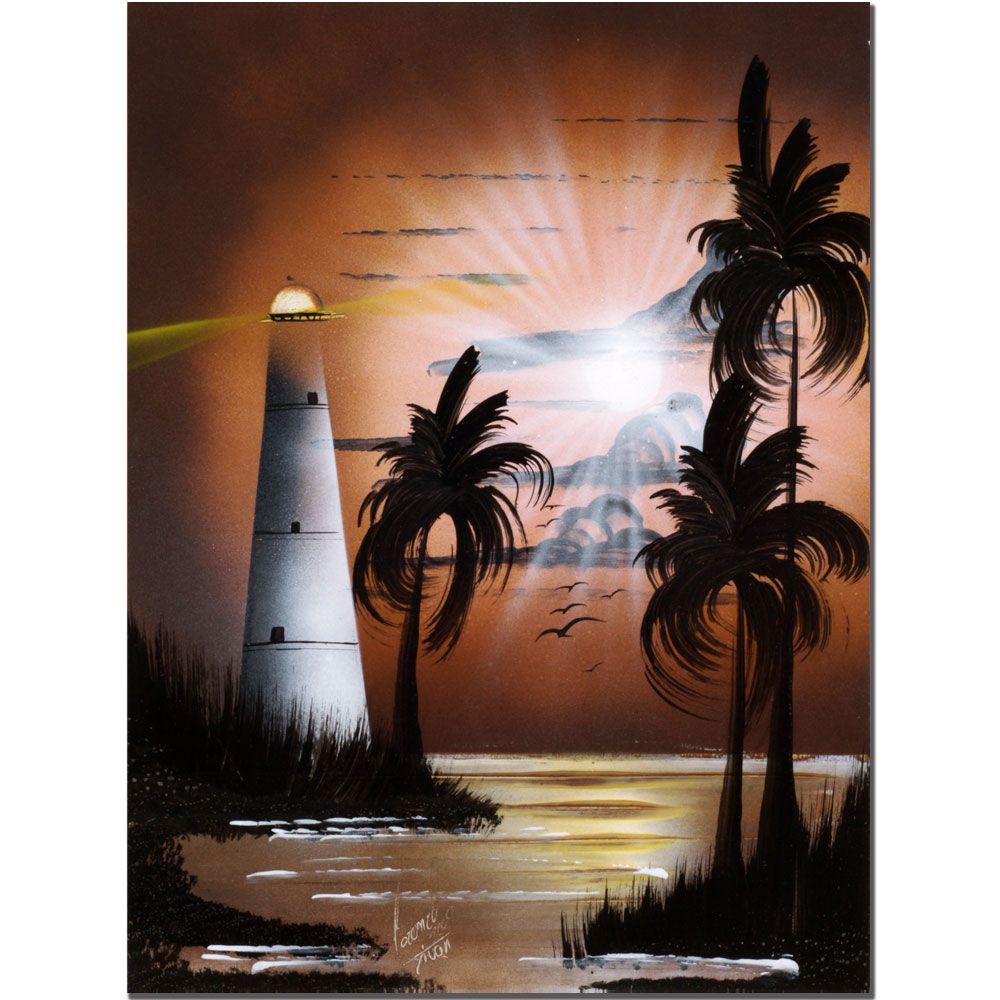 Trademark Global 18x24 inches "Lighthouse at Sunrise" by Conrad