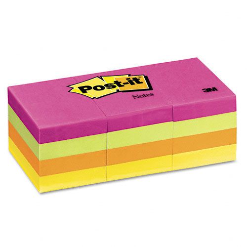 Post-it Notes MMM653AN Original Pads in Capetown Colors  1 1/2 x 2  100/Pad  12 Pads/Pack