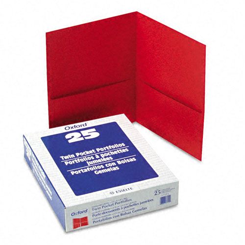 Oxford OXF57511 Twin-Pocket Portfolio,  Red