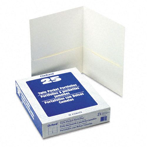 Oxford OXF57504 Twin-Pocket Portfolio,  White
