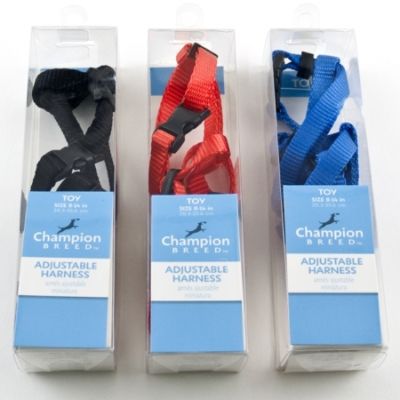 Champion Breed Toy Sized Adjustable Dog Harness, 3/8" X 8-14"