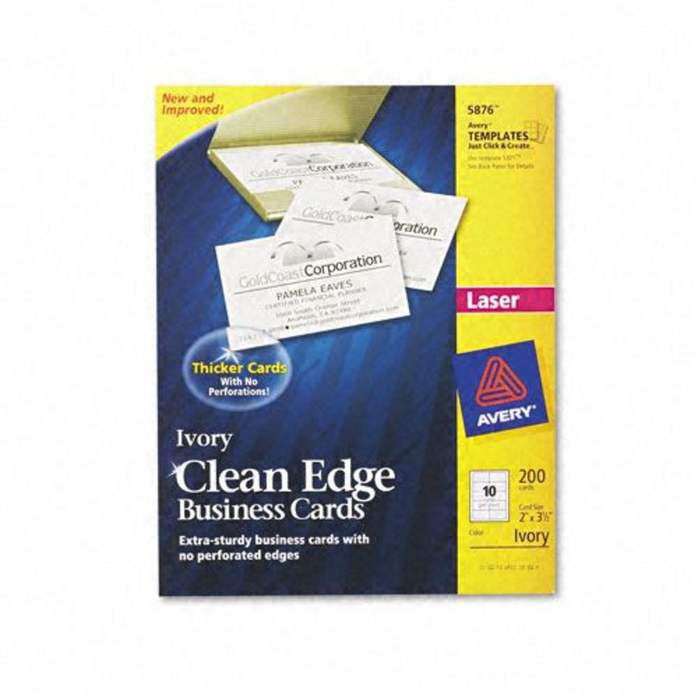 Avery AVE5876 Two-Side Clean Edge Printable Business Cards