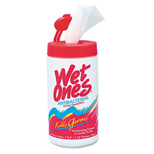 Wet Ones PLX04703 Antibacterial Moist Towelettes