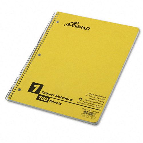 Oxford&reg; Earthwise&reg; TOP25207 100% Recycled Single Subject Notebooks  8 1/2 x 11  White  100 Sheets