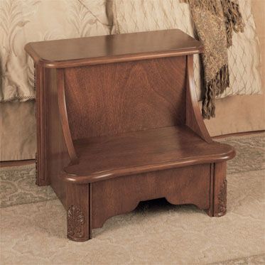 L Powell "Woodbury Mahogany" Bed Steps with Storage