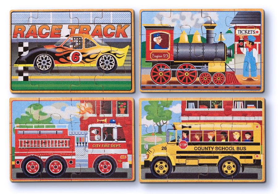Bigjigs Toys Baufahrzeuge Puzzles – 3 Holzpuzzles Für Kinder Ab 2 Jahren