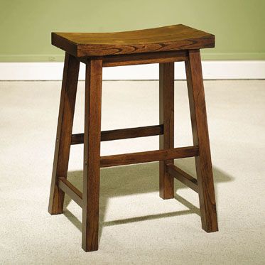 L Powell "Honey Brown" Counter Stool, 24" Seat Height