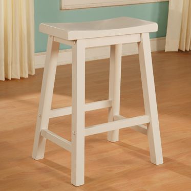 L Powell Color Story Pure White Counter Stool