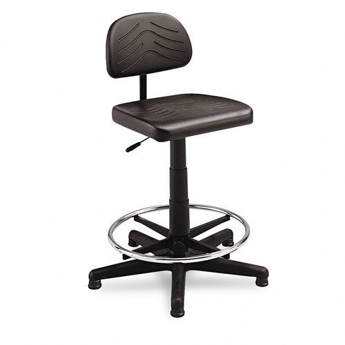 Safco TaskMaster EconoMahogany WorkBench Chair, Black