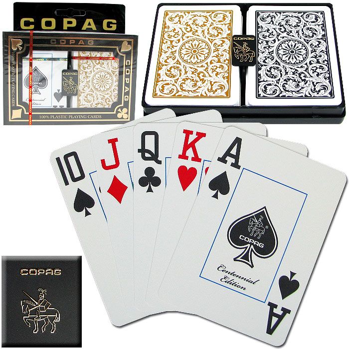 Trademark Global Copag&#153; Poker Size JUMBO Index - 1546 Black*Gold Setup
