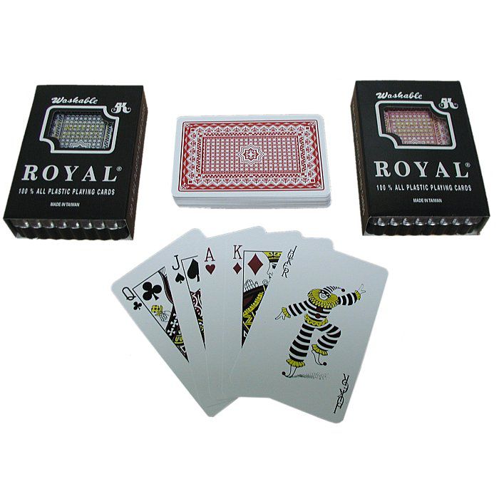 Trademark Global Two Decks- Royal 100% Plastic Playing Cards w/ Star Pattern