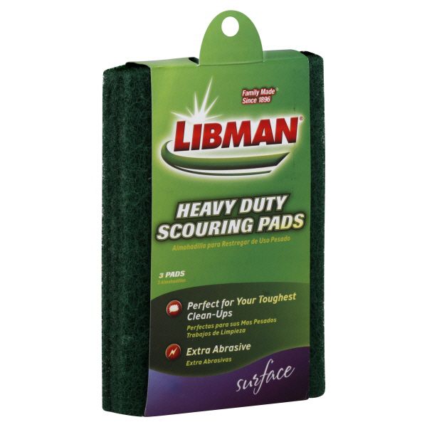 Libman Scouring Pads  Heavy Duty  3 pads