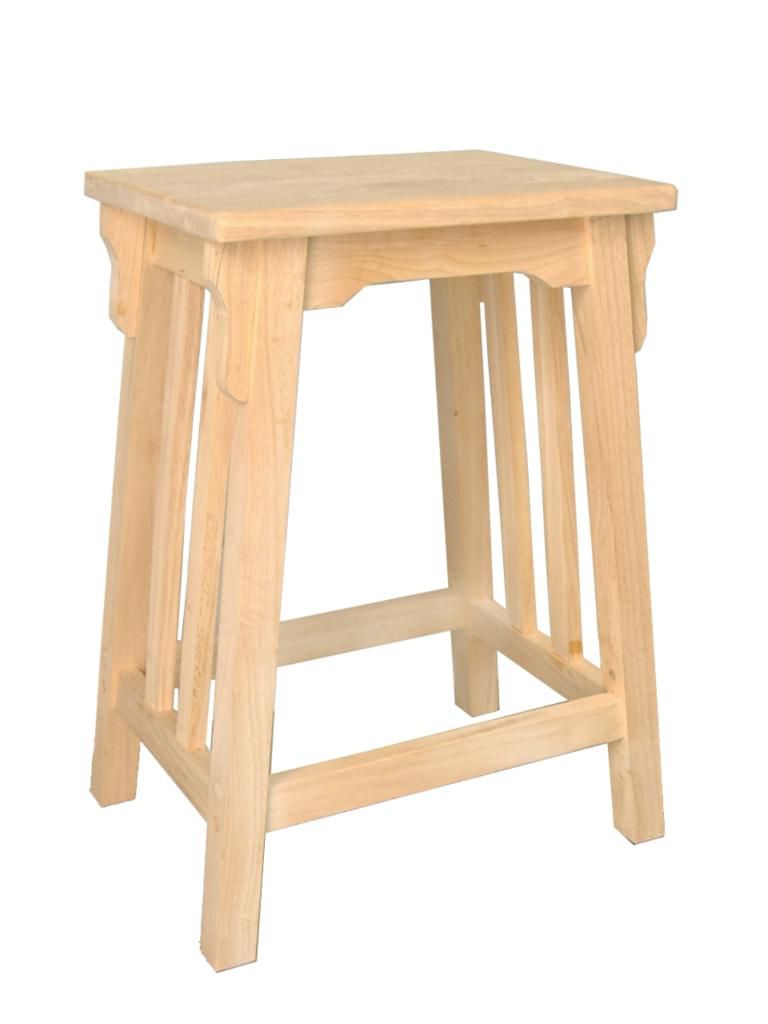 International Concepts Mission Counter Stool 24" Seat Height Unfinished