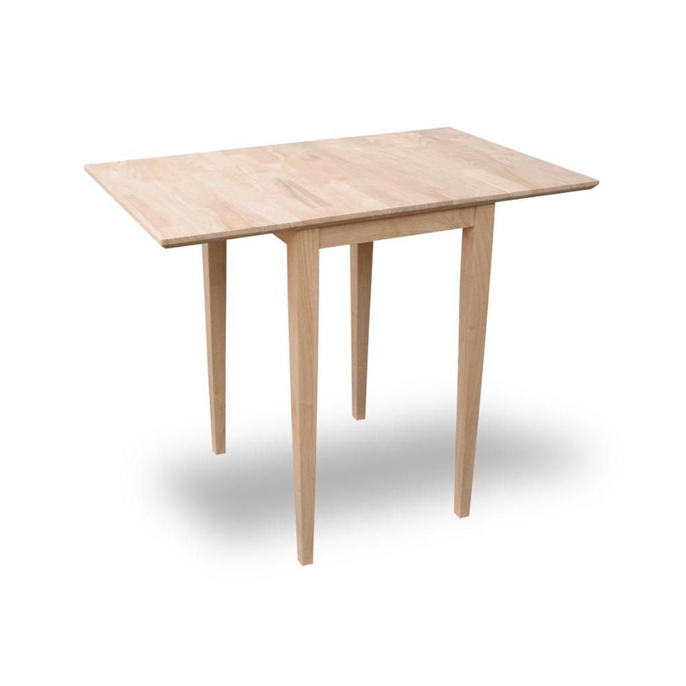 International Concepts Unfinished Small Dropleaf Table