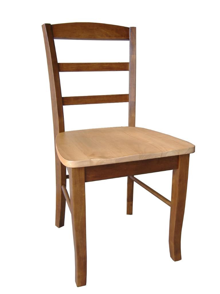International Concepts Set of Two Madrid Ladderback Chairs - Cinnamon/Espresso