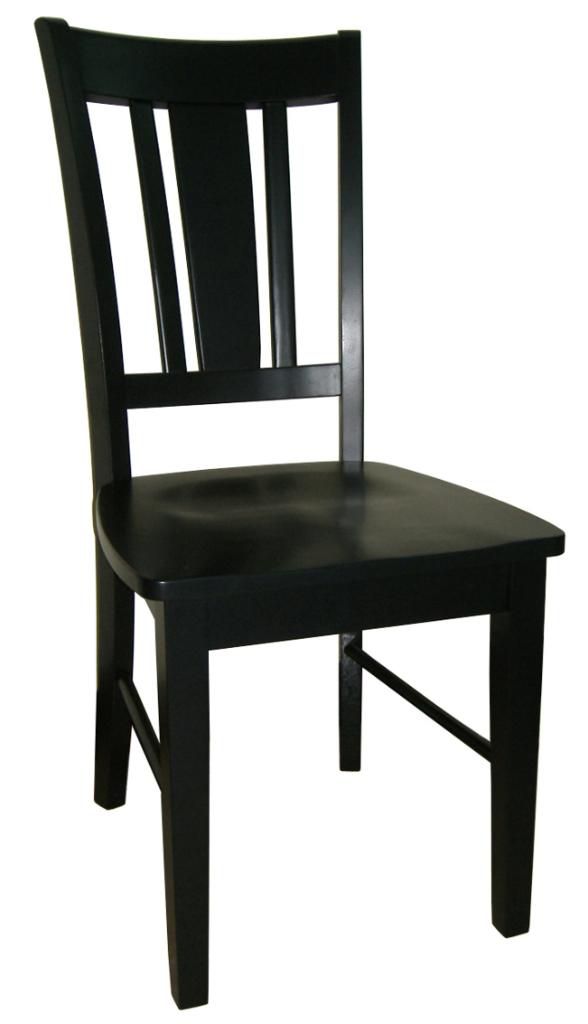 International Concepts Set of Two San Remo Slatback Chairs - Black