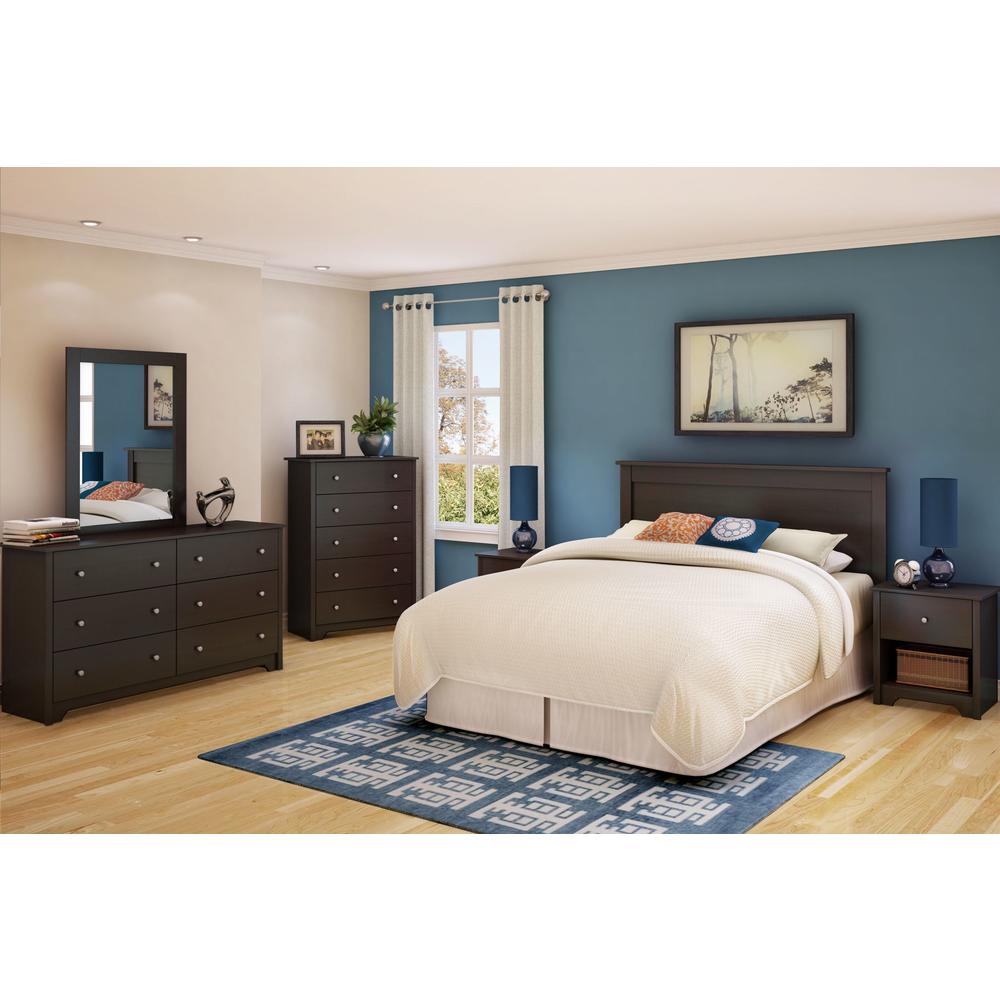 South Shore Vito Full / Queen Headboard - Mordern Style - Chocolate
