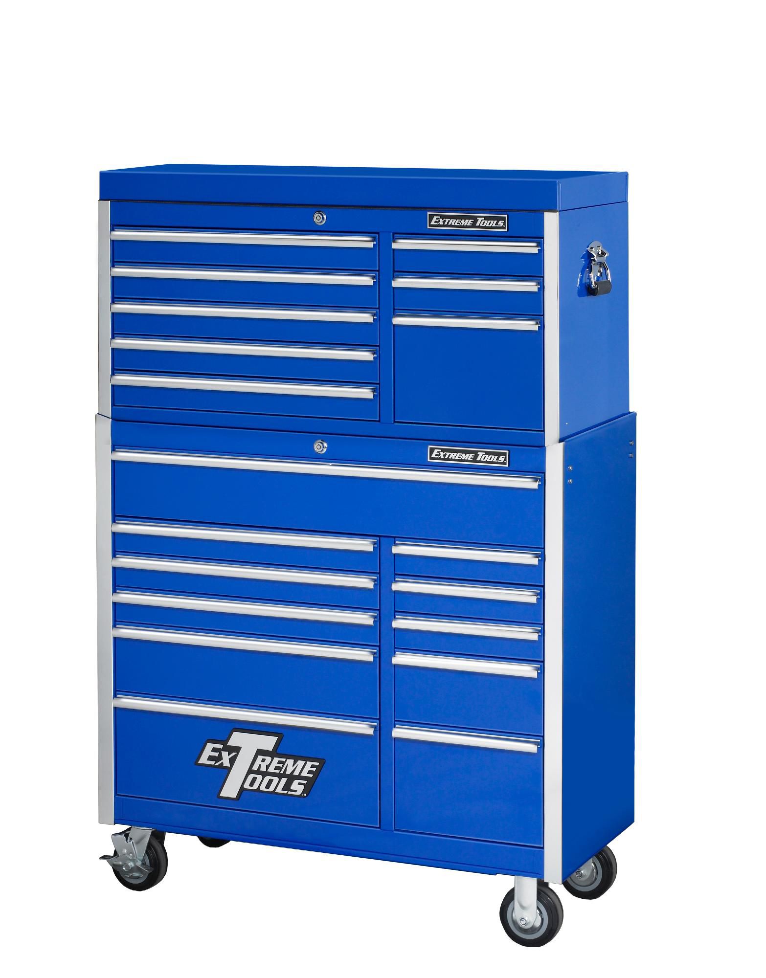 Extreme Tools  41 8 Drawer Top Chest & 11 Drawer Roller Cabinet in