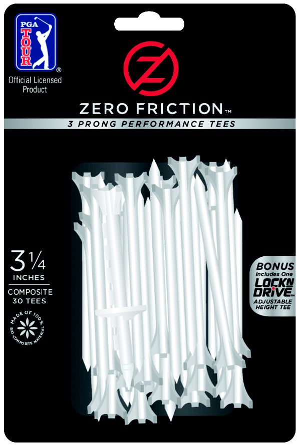 Zero Friction 3 1 4/" Performance Golf Tees 30/Pack