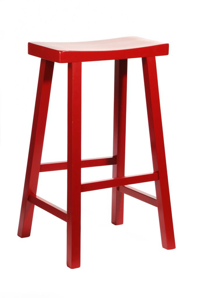 International Concepts 29 Saddle Seat Stool Red