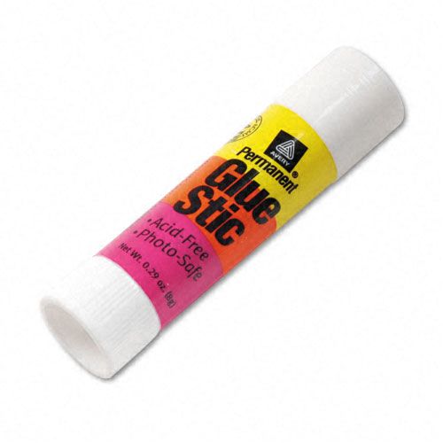 Avery AVE00166 Clear Application Permanent Glue Stic, .26oz