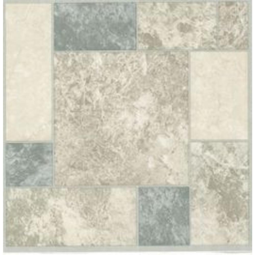 Achim Grey, White & Blue Marble 12 x 12 Vinyl Floor Tile