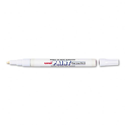 Sanford SAN63713 uni-Paint Marker, Fine Point, White