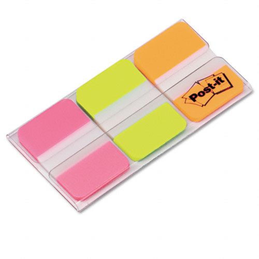 Post-it MMM686PGO Durable Assorted Color Bar Index File Tabs