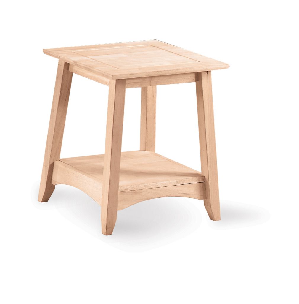International Concepts Bombay Tall End Table Unfinished