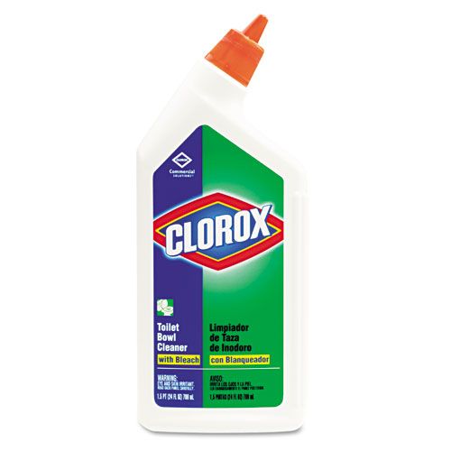 Clorox CLO00031EA Toilet Bowl Cleaner with Bleach, 24oz Bottle