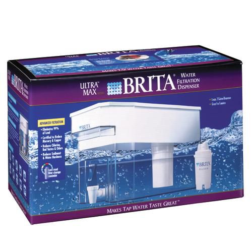 Brita 35034 Ultramax Water Filtration Dispenser, 18 Cups White, Clear Brita 35034 Ultramax Water Filtration Dispenser, 18 Cups White, Clear
