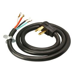 Electricord Coleman Cable 90468808 50-Amp 4-Wire Range Power Cord, 6-Foot, 6, Black, 6 Ft